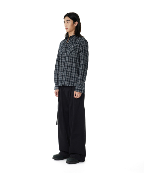 Western Check Shirts (Black)
