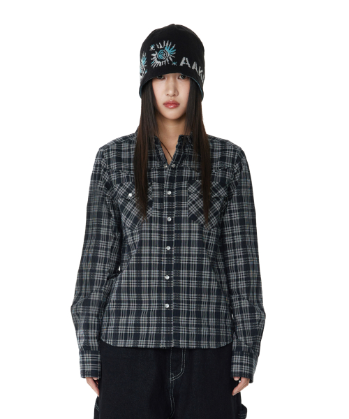 Western Check Shirts (Black)