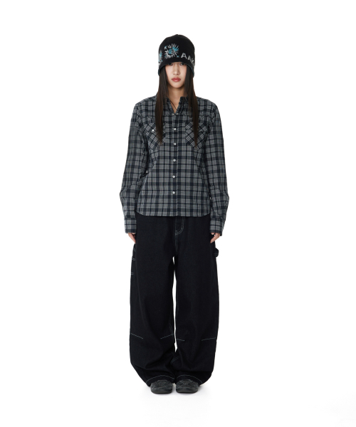 Western Check Shirts (Black)