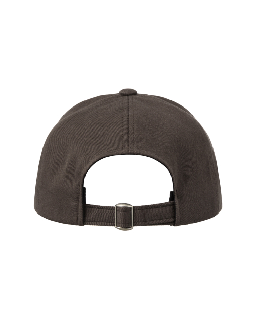 WEB LOGO 5 PANNEL BALL CAP [DARK BROWN/BLACK]