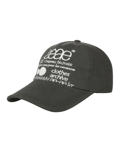 WEB LOGO 5 PANNEL BALL CAP [CHARCOAL]