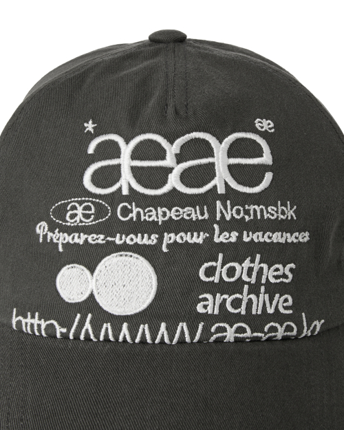 WEB LOGO 5 PANNEL BALL CAP [CHARCOAL]