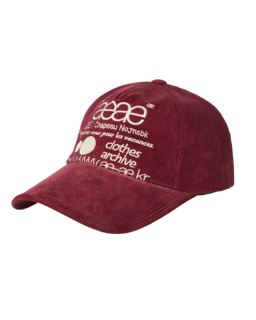 WEB LOGO CORDUROY CAP [BURGUNDY]