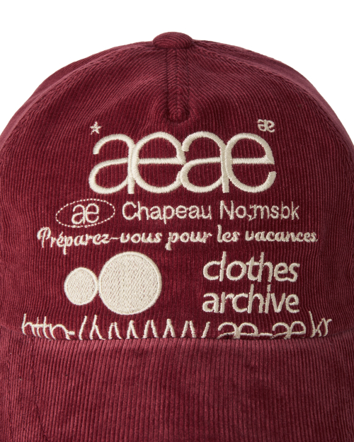 WEB LOGO CORDUROY CAP [BURGUNDY]