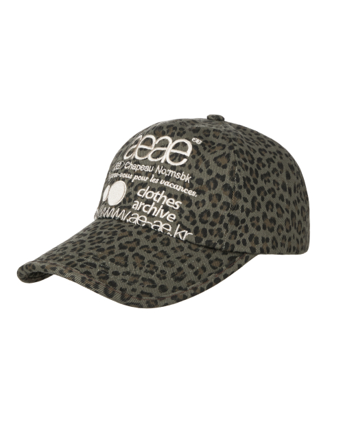 WEB LOGO LEOPARD CAP [KHAKI]