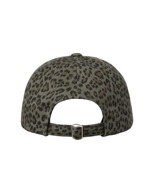 WEB LOGO LEOPARD CAP [KHAKI]