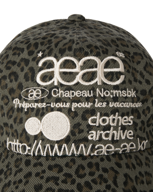 WEB LOGO LEOPARD CAP [KHAKI]