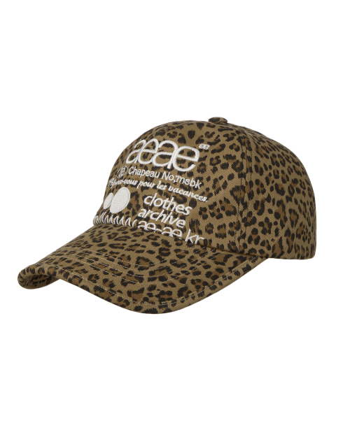 WEB LOGO LEOPARD CAP [MUSTARD]