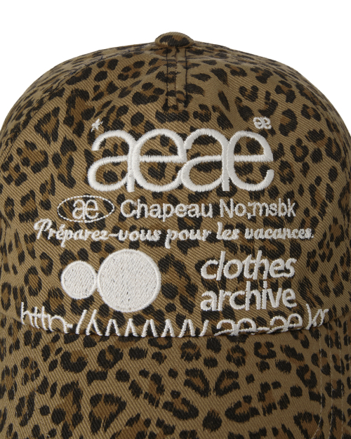 WEB LOGO LEOPARD CAP [MUSTARD]