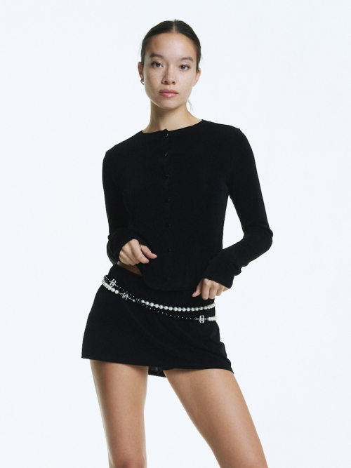 G BOX CARDIGAN SET (BLACK)
