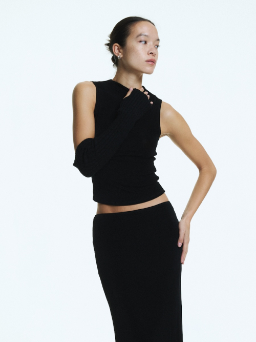 G BOX CARDIGAN SET (BLACK)