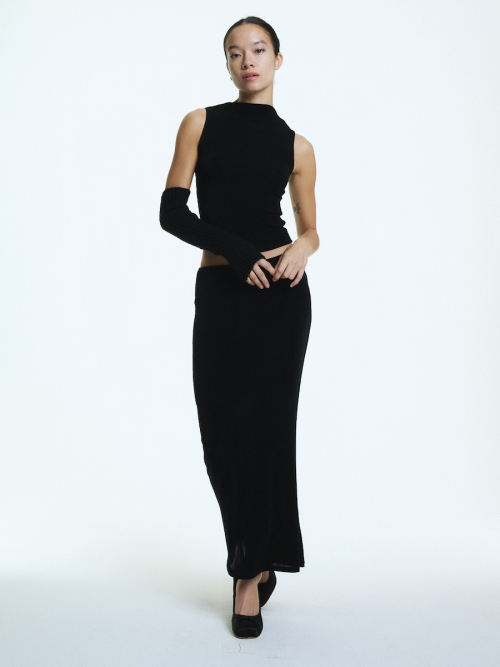 G BOX CARDIGAN SET (BLACK)