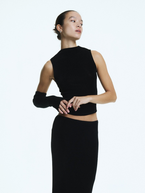 G BOX CARDIGAN SET (BLACK)