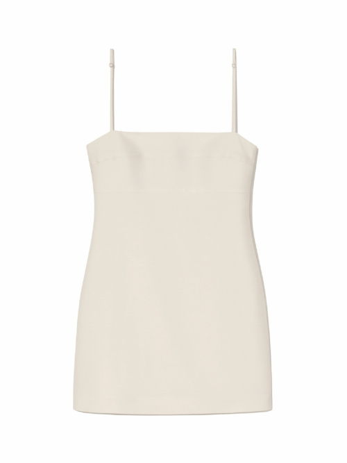 G SLIP MINI DRESS (IVORY)