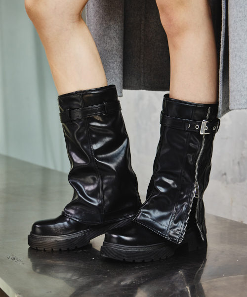 워머 벨티드 미들부츠 412446004(4cm/1color)