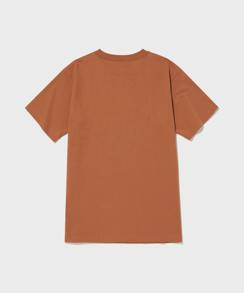베이직 포켓 반팔 티셔츠 Normal Orange