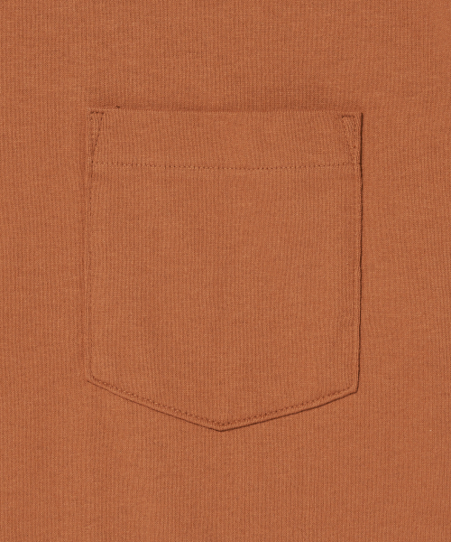 베이직 포켓 반팔 티셔츠 Normal Orange