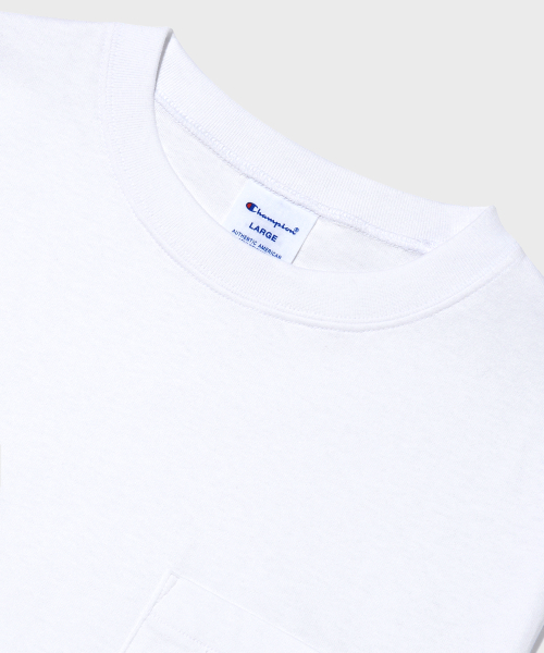 베이직 포켓 반팔 티셔츠 White