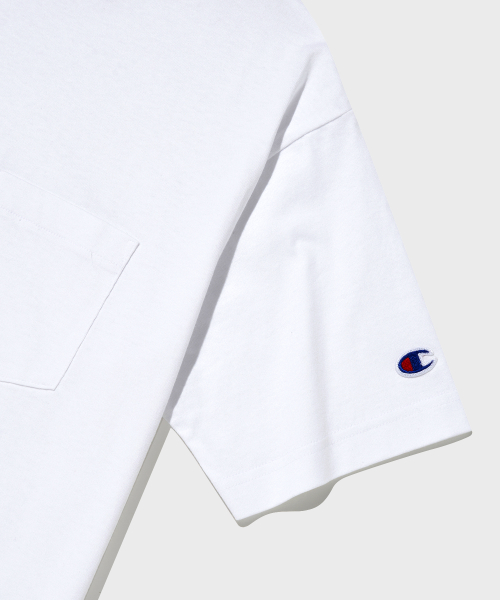 베이직 포켓 반팔 티셔츠 White