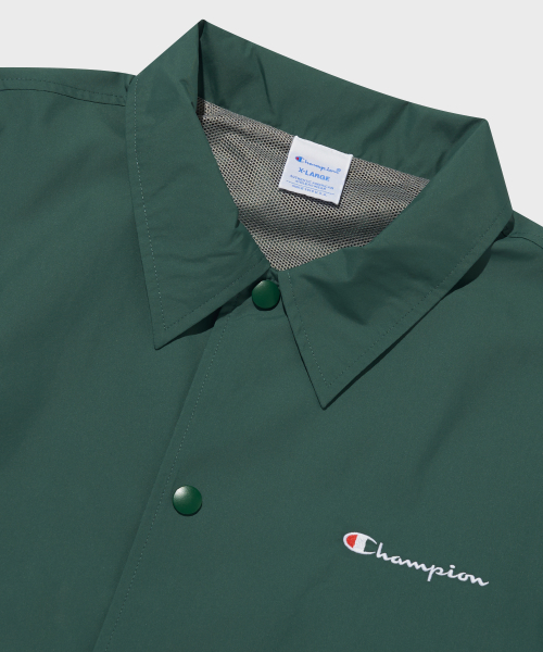 폴리에스터 메쉬 안감 코치 재킷 Dark Green