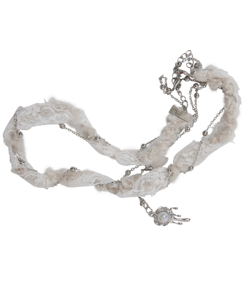 Braided Handmade Necklace (FL-730_White)