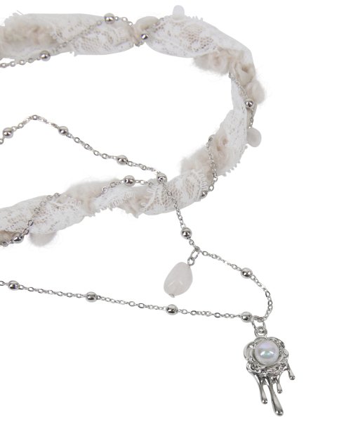 Braided Handmade Necklace (FL-730_White)