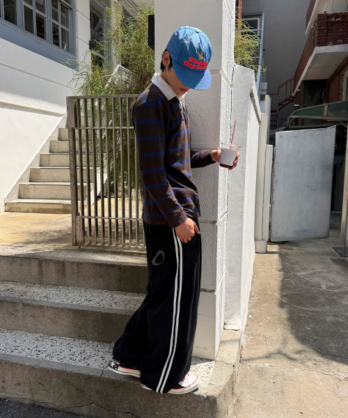 [폴라폴리스추가] 라인 트레이닝 팬츠[블랙]