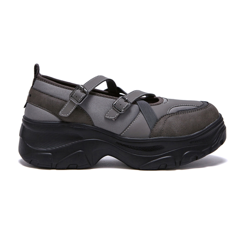 ROMITA Platform Banding Mary Jane Shoes Gray OZSQGA136G