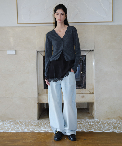 LOOSE FIT WASHED DENIM PANTS - LIGHT BLUE