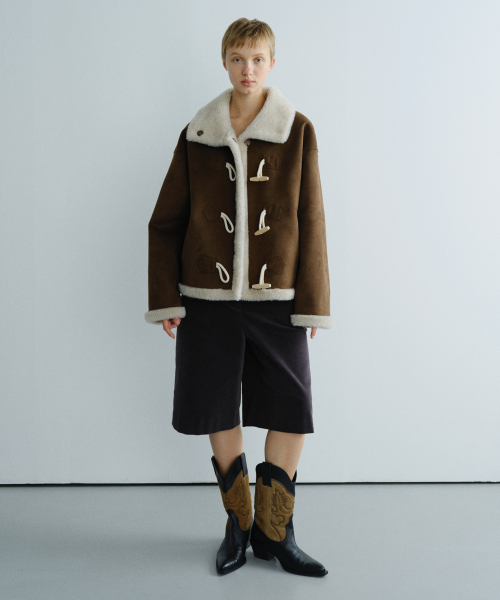 REVERSIBLE MUSTANG JACKET - BROWN