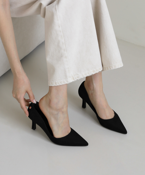 Avinne Suede Fur Lined Stiletto Heels (5/7cm)
