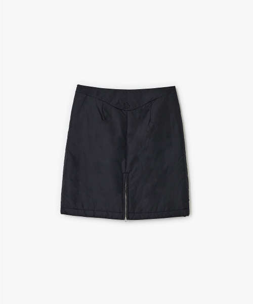 Padded Midi Skirt (BLACK)
