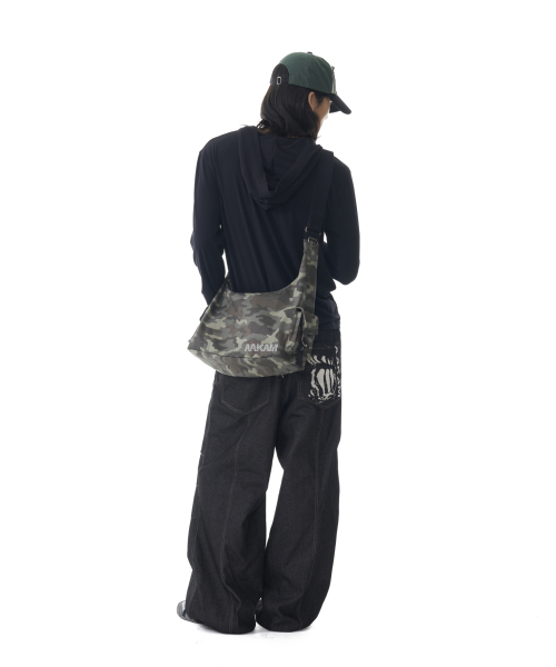 Camouflage Studded Logo Cross Bag (Khaki)