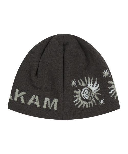 Small Sun Jacquard Beanie (Brown)