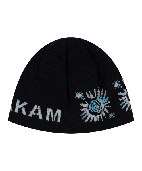 Small Sun Jacquard Beanie (Black)