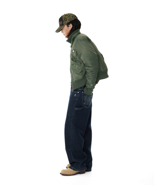 High-Neck MA-1 Jacket (Khaki)