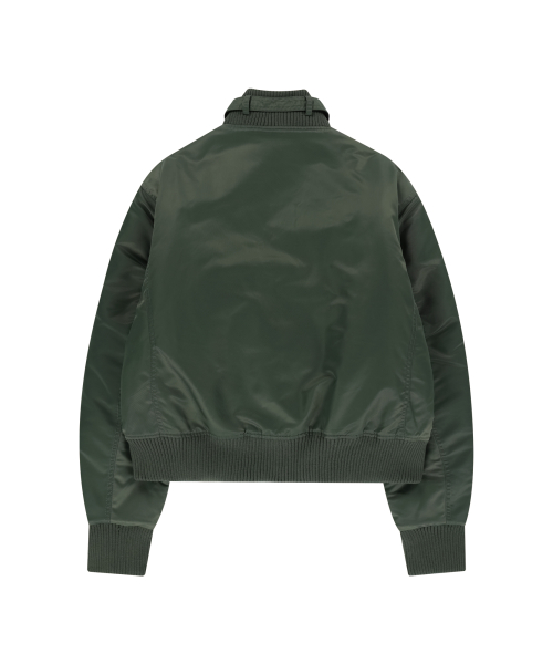 High-Neck MA-1 Jacket (Khaki)