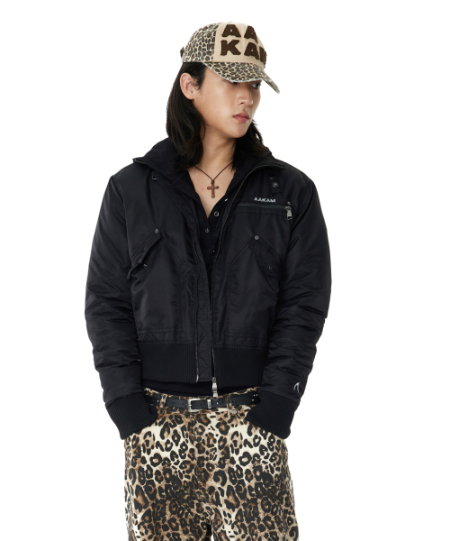 High-Neck MA-1 Jacket (Black)