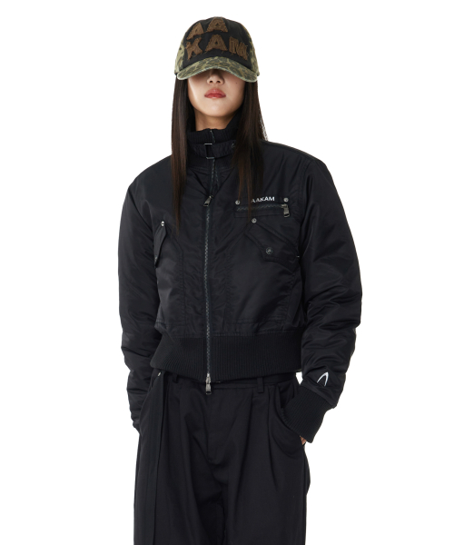 High-Neck MA-1 Jacket (Black)