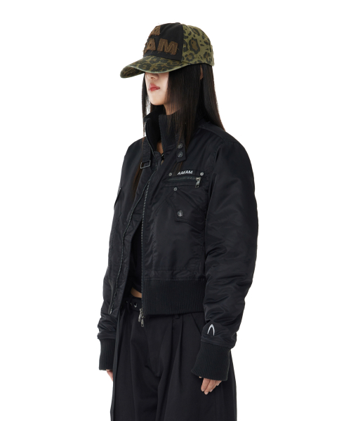 High-Neck MA-1 Jacket (Black)