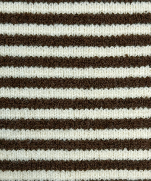 TCM mini logo stripe muffler (brown/cream)