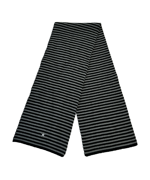 TCM mini logo stripe muffler (black/grey)