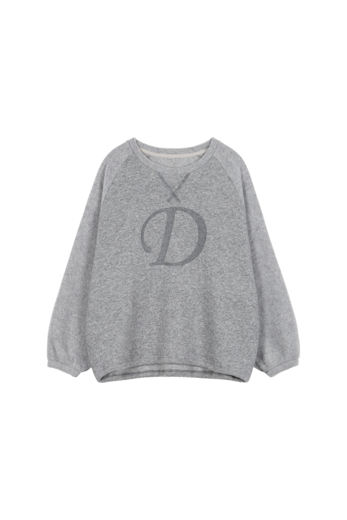SMOOTH D LOGO SWEATSHIRTS IN GREY