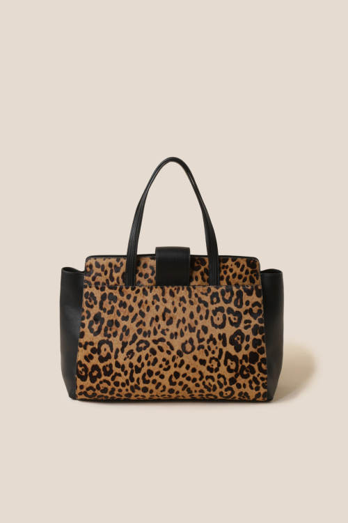 Ines Tote 42 Leopard (Black&Dark Brown)_RCBTX24648MTX