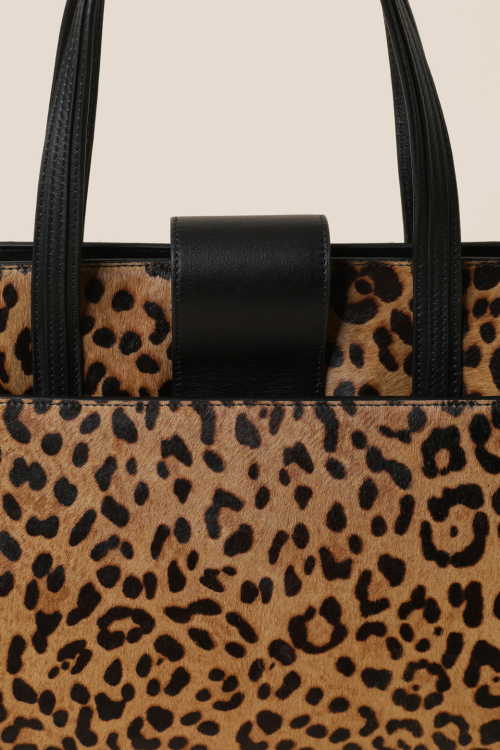 Ines Tote 42 Leopard (Black&Dark Brown)_RCBTX24648MTX