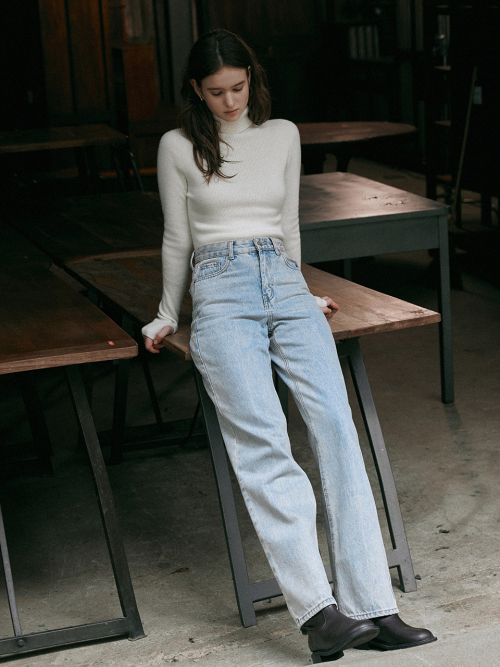 KINSLEY wide washing denim pants_LIGHT BLUE