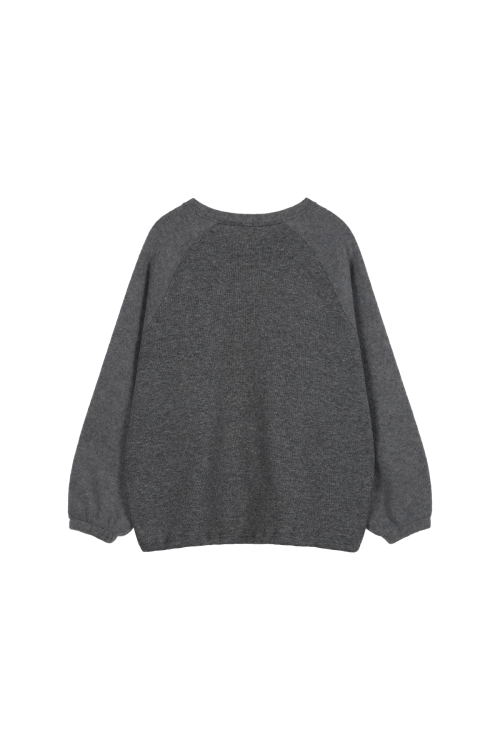 SMOOTH D LOGO SWEATSHIRTS IN CHARCOAL