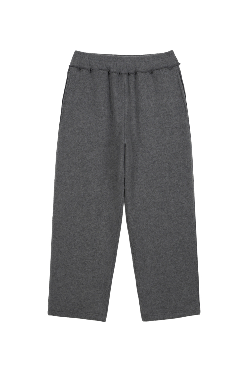 SMOOTH D LOGO KNIT PANTS IN CHARCOAL
