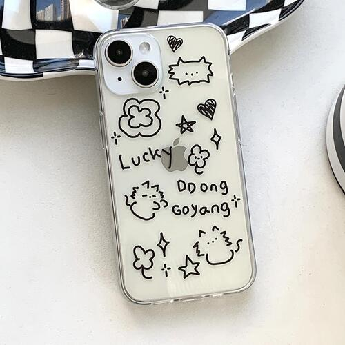 [withsome]럭키 똥 고양이 폰 케이스