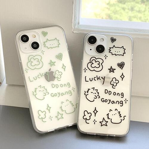 [withsome]럭키 똥 고양이 폰 케이스